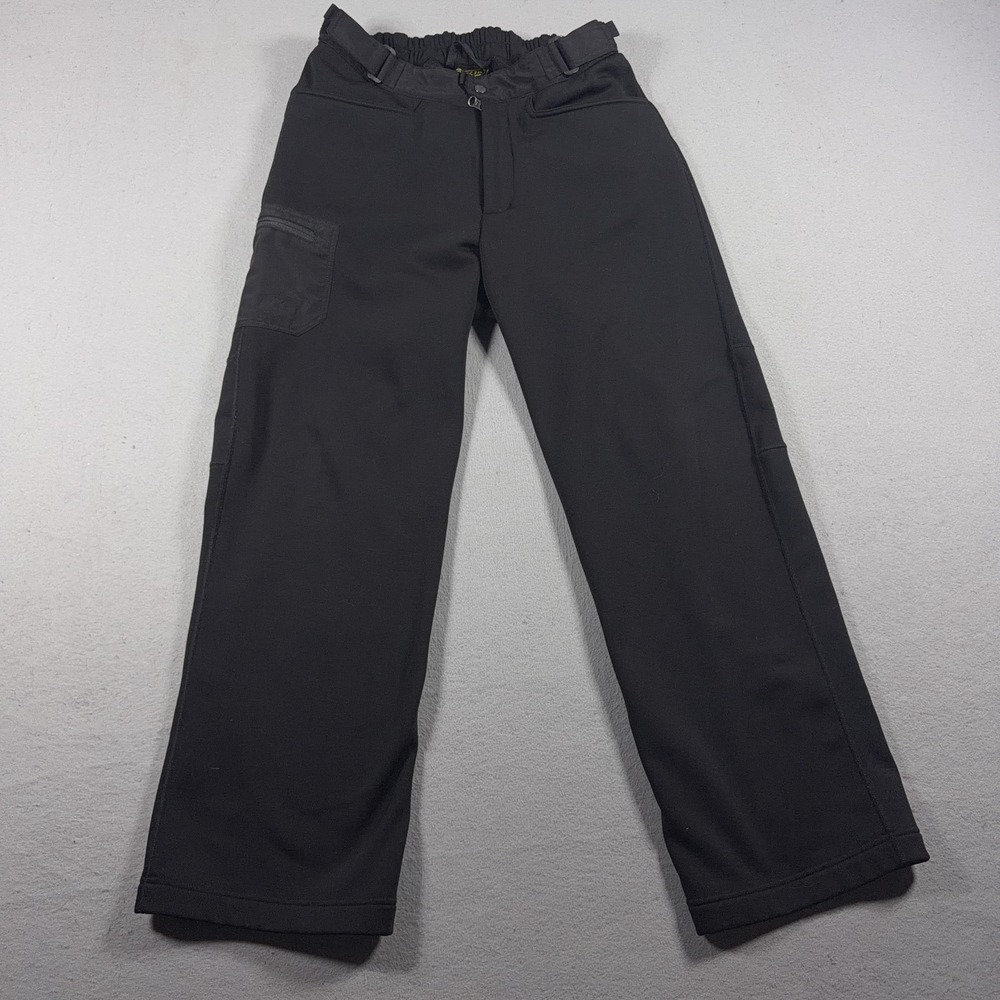 KLIM Snow Pants Mens Medium Black Softshell Fleece Lined Zip Pocket Snowmobile